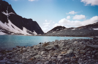 Looking towards the other end of Wedgemount Lake 2000-07.