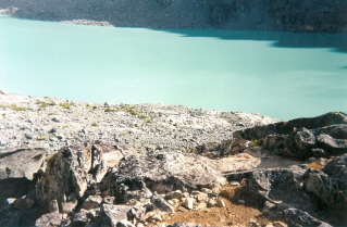 Shore of Wedgemount Lake 1998-09.
